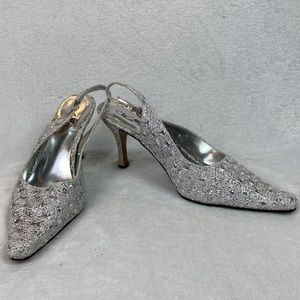 Size 11 glittery, sparkling heels from wild rose